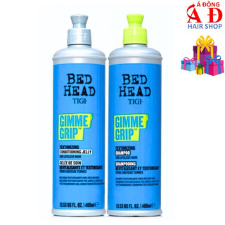 BỘ DẦU GỘI XẢ LÀM PHỒNG TÓC TIGI BEDHEAD GIMME GRIP TEXTURIZING MỸ 400ML*2 [XANH ĐẬM]