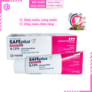 SKNM | Kem đánh răng SAFEplus ® 100g - Viêm Nướu, Chảy Máu Chân Răng (Chlorhexidine + Dược liệu)
