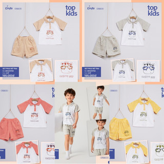 Bộ polo chippo mềm mịn cho bé trai 1y-5y