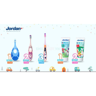 Bàn chải đánh răng cho bé Jordan Step 2 (3-5 tuổi)