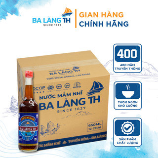  Nước Mắm Nhĩ Cá Cơm Ba Làng TH 400 Năm Truyền Thống Chai Thủy Tinh 650ml