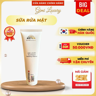    Mới 2024 - Dạng Tuýt  Sữa rửa mặt GiMi Luxury Hàn Quốc  CLEANSER 100g  giúp làm sạch da mặt 
