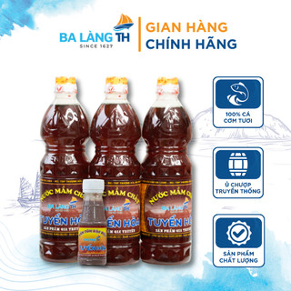 Nước mắm chắt cá cơm ba làng th 900ml combo 3 chai thượng hạng tiết kiệm tặng 1 mắm tôm 120gr
