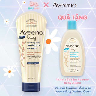 [Tặng sữa tắm 236ml] Kem dưỡng làm dịu da Aveeno Baby Soothing Relief Cream 227g