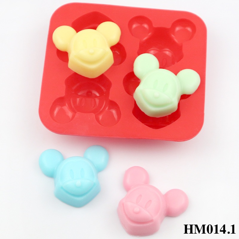 Khuôn silicon hình 4 đầu chuột dễ lương dùng làm bánh hay làm đá tiện ích - Khuôn silicon làm bánh t