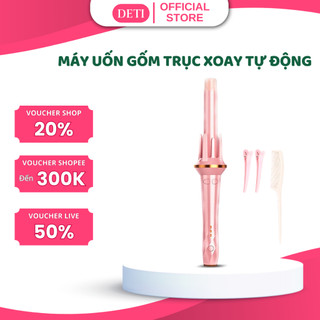 Máy uốn tóc tự động ion âm DETI chất liệu gốm sứ không làm tổn thương tóc