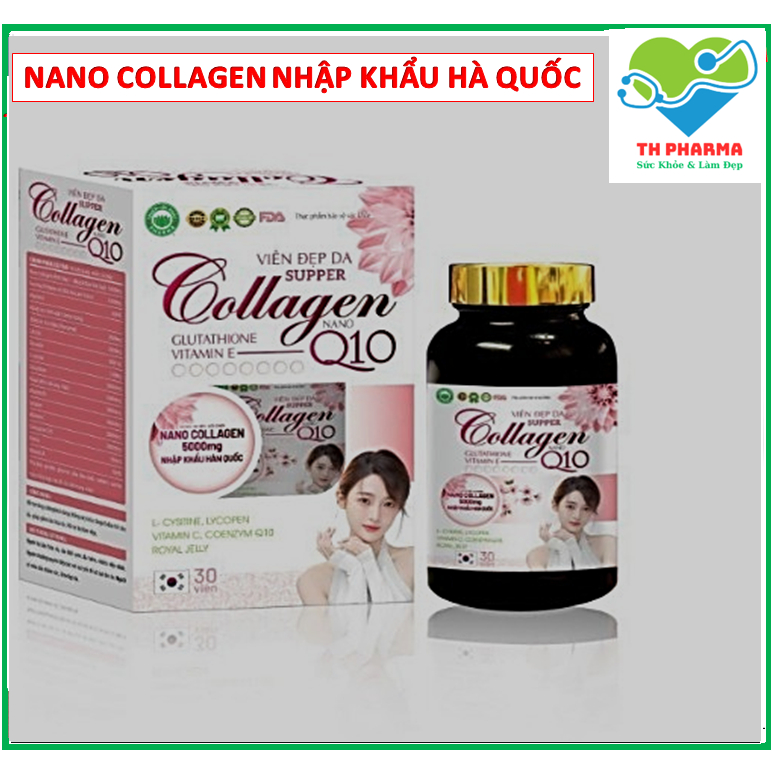 Combo 2 hộp Viên Uống Trắng sáng Đẹp Da Collagen Glutathione Nano Q10 GiúpTrắng Sáng Da, Giảm Thâm Nám, Sạm Da,Tàn nhang