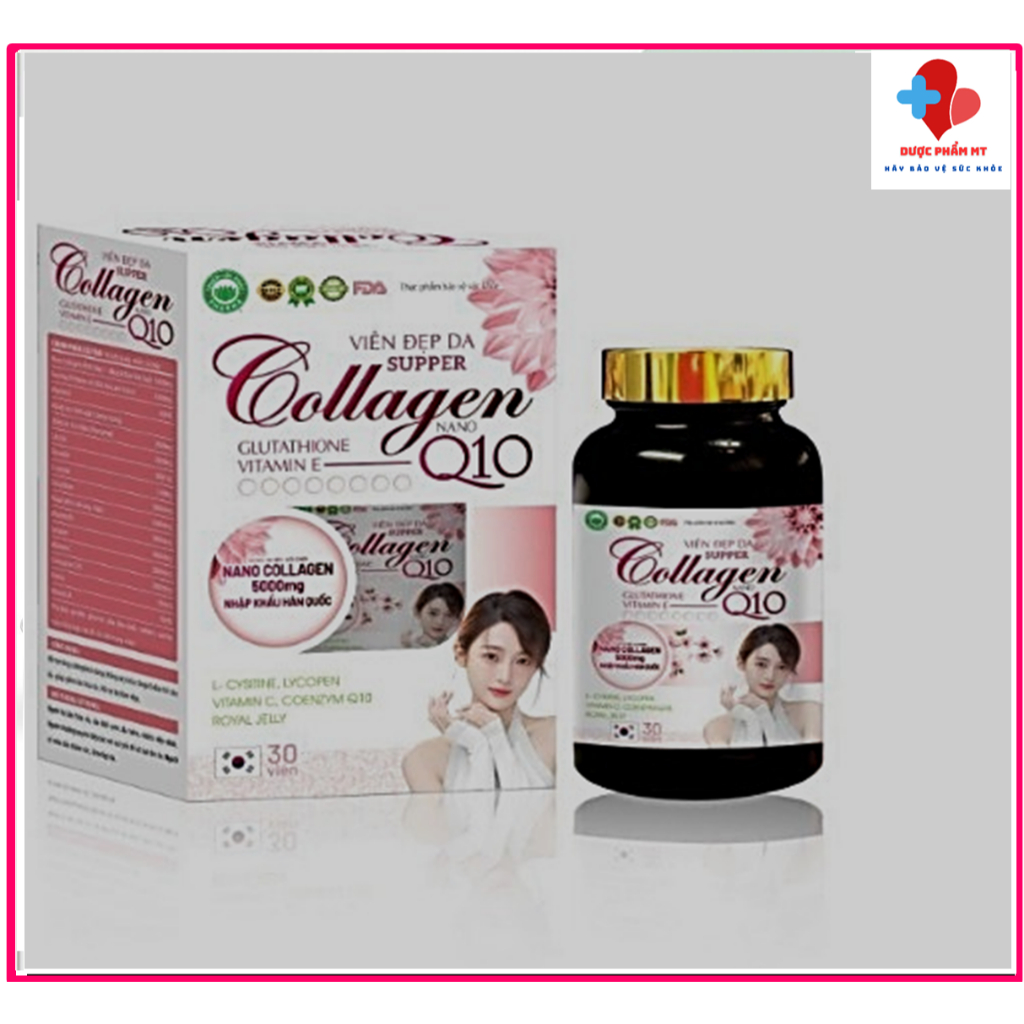 Combo 2 hộp Viên Uống Trắng sáng Đẹp Da Collagen Glutathione Nano Q10 GiúpTrắng Sáng Da, Giảm Thâm Nám, Sạm Da,Tàn nhang