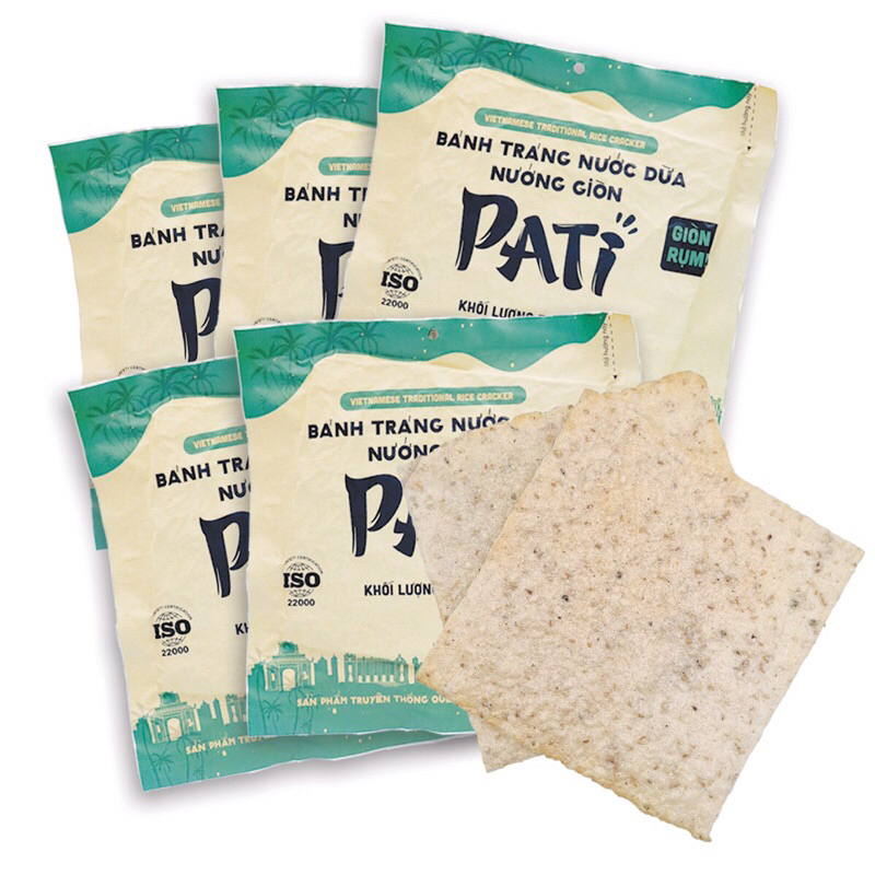 COM BO 5 GÓI Bánh tráng nước dừa Pati 45g