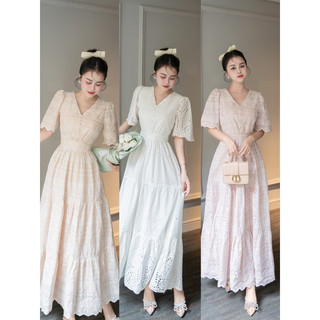 Váy thô cổ tim cúc bọc sz: sml-xl 640k