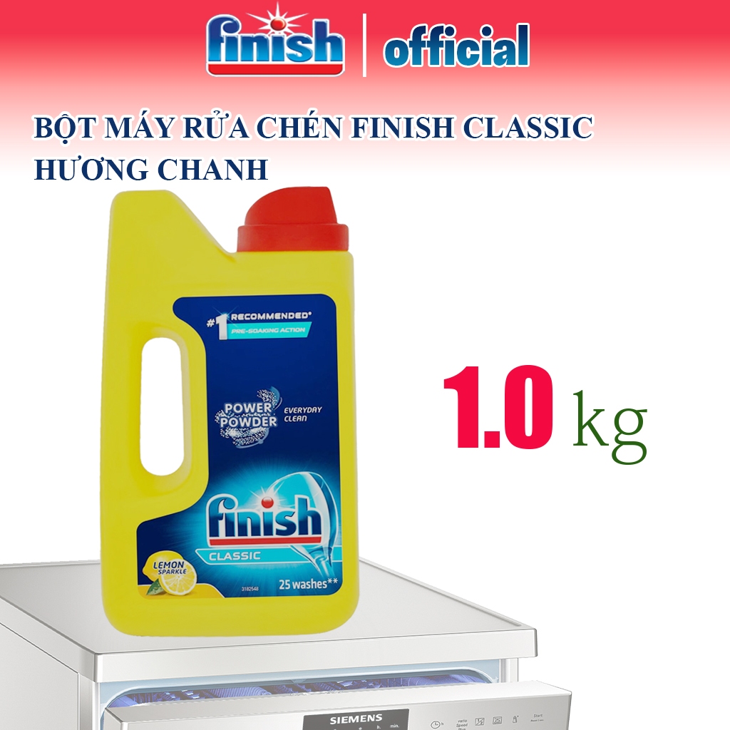 Bột rửa bát hương chanh Finish hàng nhập khẩu chính hãng Can 2.5kg/ 1kg/ Túi 150 Viên Nhật
