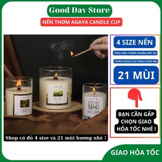 Nến Thơm thiên nhiên AGAYA Candle Cup,thơm phòng ,thư giãn ,giảm stress không khói an toàn