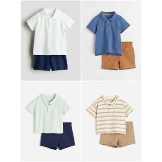 Set quần áo polo bé trai baby boy HM H&M_authentic