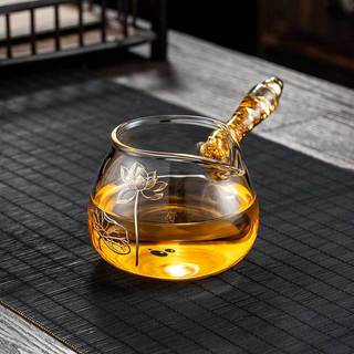 Tống Chuyên Trà Dùng Cho Bàn Trà Đạo Tay Cầm Ngang Vẩy Vàng