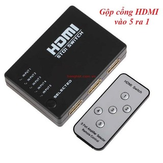 Bộ gộp HDMI 5 cổng vào 1 cổng ra có điều kiển