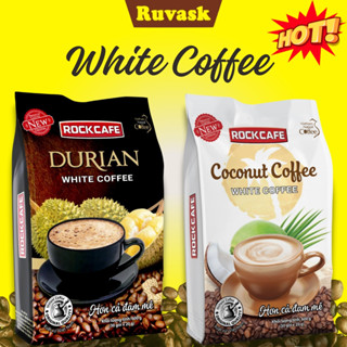 Rockcafe Sầu Riêng Cafe Dừa TÚI LỚN 30 Gói x 20 G - Cà Phê Dừa Cà Phê Sầu Riêng Mẫu Mới - Coffee Sầu Riêng Ruvask