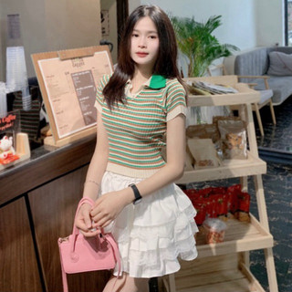 Chân Váy Xoè Bồng Phối Ren Freesize