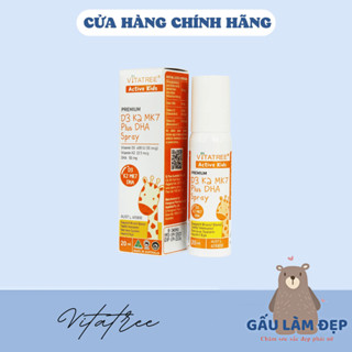 Xịt Bổ Sung Giúp Bé Phát Triển Trí Não & Chiều Cao Premium Vitatree D3 K2 MK7 Plus DHA Spray 20ml