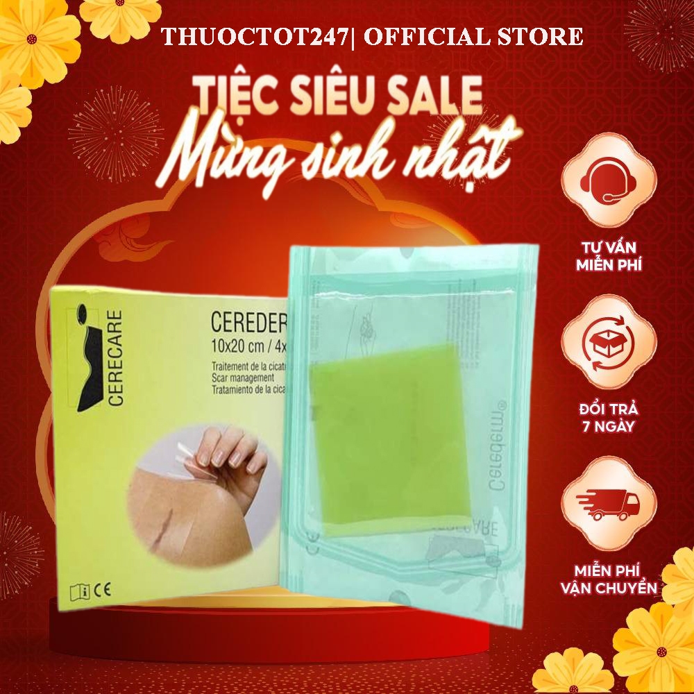 Dán sẹo Cerederm 20x10 cm, CereCare Pháp