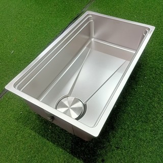 Chậu rửa chén bát 1 ngăn,Bồn rửa chén đơn Chuẩn inox 304 phủ nano màu bạc