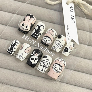 Nailbox móng úp thiết kế Labubu 035( ảnh thật của shop)