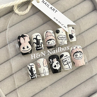 Nailbox móng úp thiết kế Labubu 035