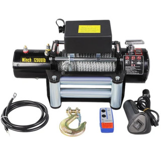 Tời điện 12v ắc quy 12000ibs lực kéo 5400kg cáp 24m