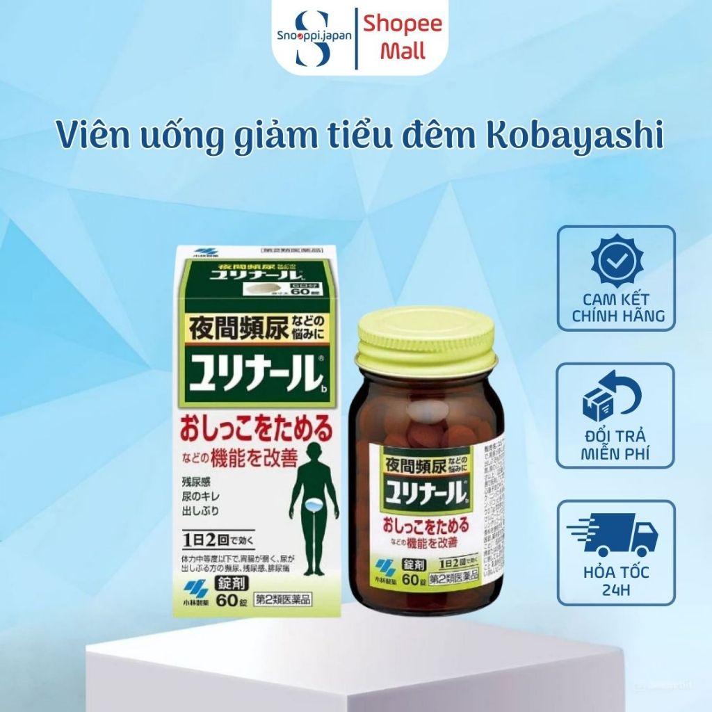 Viên uống giảm tiểu đêm, tiểu rắt Kobayashi chính hãng Nhật bản