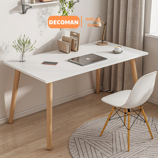 Bàn làm việc chống gù mặt cong phong cách Bắc Âu thương hiệu DECOMAN - H06