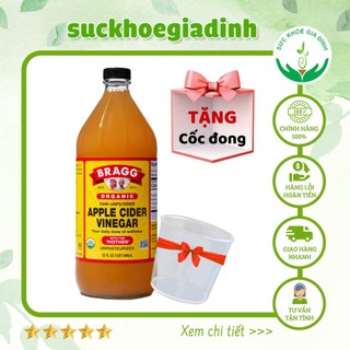 Giấm Táo Hữu Cơ Bragg 946ml