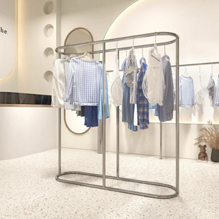 Kệ Treo Quần Áo INOX Hiện Đại Siêu Chắc Chắn Dành Cho Shop Thời Trang