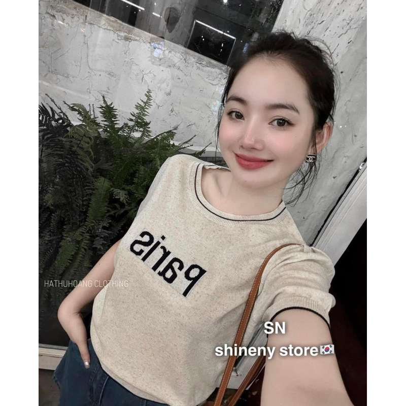 Áo Len Cộc Tay Mỏng Paris