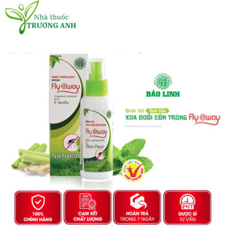 Xịt muỗi, côn trùng Thảo Dược Fly@way hương chanh xả. 100ml