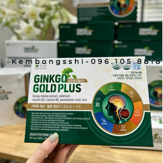Viên uống bổ não Mỹ GINKGO GOLD PLUS hộp 120 viên của Hàn Quốc