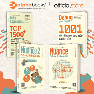 Sách - lẻ/combo cải thiện tiếng anh giao tiếp: nuance + nuance 2 + debug your english + top 1500+ cum từ tiếng anh
