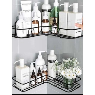 Kệ góc nhà tắm kiểu dày dặn, được phủ nhựa không rỉ sét, ke đúng góc 90 độ không lo bong tróc