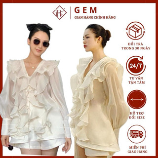 Áo sơ mi phối bèo tiều thư sang chảnh đi làm hay đi chơi đều rất đẹp chất vải cao cấp không xù
