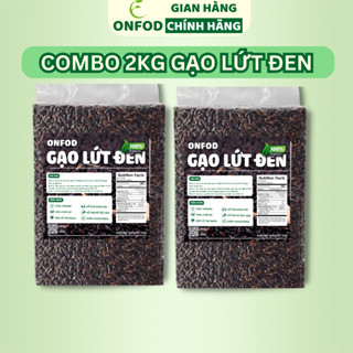 COMBO 2kg Gạo lứt đen hữu cơ ONFOD ăn kiêng giảm cân cho bé ăn dặm thực dưỡng eat clean healthy