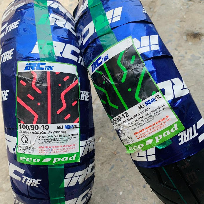 (MB48 90/9012 & 100/90-10) Vỏ IRC mã MB48 size 90/90-12 và 100/90-10 cho Lead 125, SCR 110, Latte, A