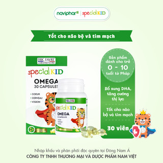 [Hộp 30/60 viên] Tinh dầu bổ sung Omega, DHA cho bé - TPBVSK Special Kid Omega Capsules  [NK Pháp]
