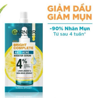 Set 5 gói Tinh chất giảm mụn, tăng cường sáng da mờ thâm Garnier 1.5ml - 7.5ml