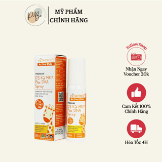 Dung Dịch Xịt Hỗ Trợ Phát Triển Cho Bé Vitatree D3 K2 MK7 Plus DHA Spray - 20ml