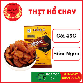 Thịt Hổ Cay Gói Vàng Siêu Ngon - Thịt Hổ Chay Cay - Gói 45g - ngucoc_anvat