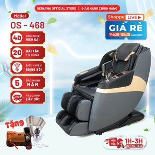 Ghế massage toàn thân Okinawa Os-468, con lăn 4D hiện đại, điều khiển bằng giọng nói