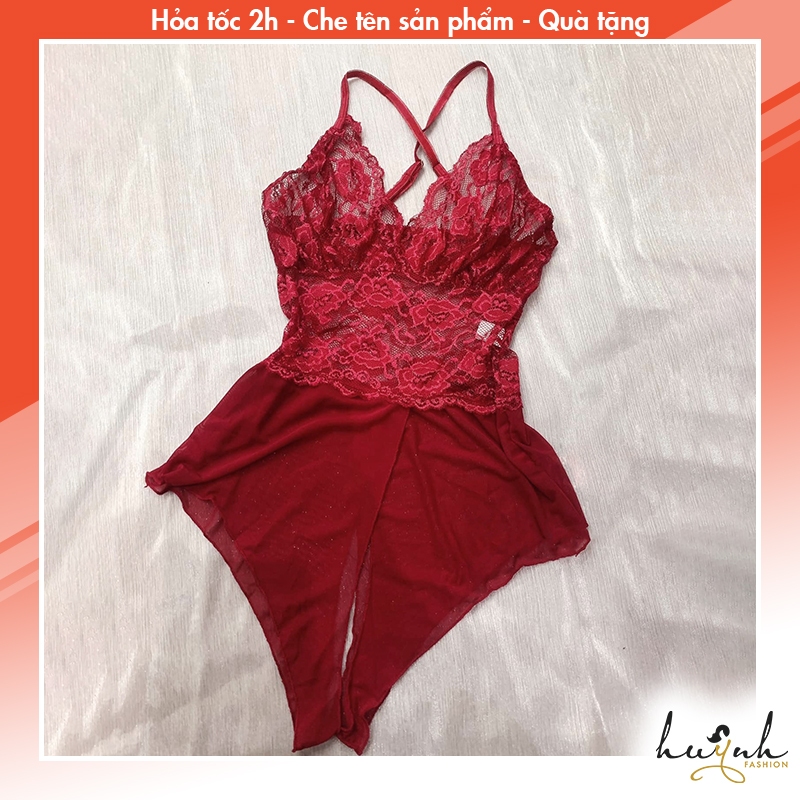 Bodysuit ren xẻ đáy sexy - B01