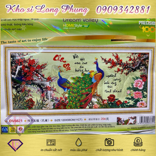 Tranh thêu Chữ thập Cha mẹ Dream valley mẫu mới Dv6621 chưa thêu