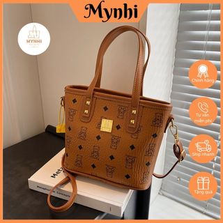 Túi xách nữ túi đeo chéo da sần hoạ tiết gấu có kèm ví nhỏ SMN700