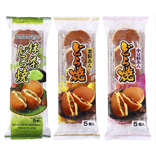 Bánh rán Dorayaki Hiyoshi Seika nhân đậu đỏ, hạt dẻ, matcha gói 5 cái 300g