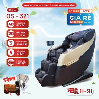 Ghế massage Okinawa toàn thân Okinawa OS - 321 cao cấp, 20 bài tập tự động, massage trị liệu