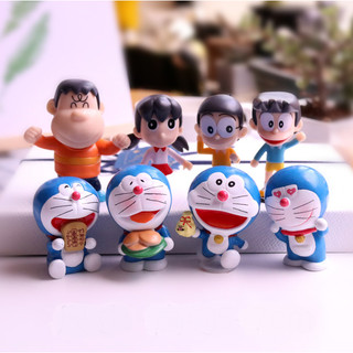 (tặng thêm 03 Doremon) Bộ 05 nhân vật Doraemon, Xuka, Xeko, Chaien, Nobita trang trí bàn làm việc